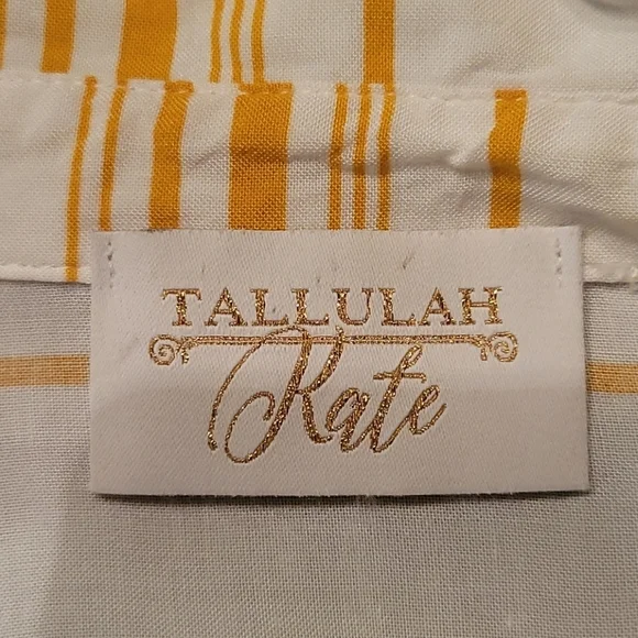 TALLULAH KATE! Vertical Stripe Button Down Long Sleeve Waist Tie Shirt - Picture 5 of 9